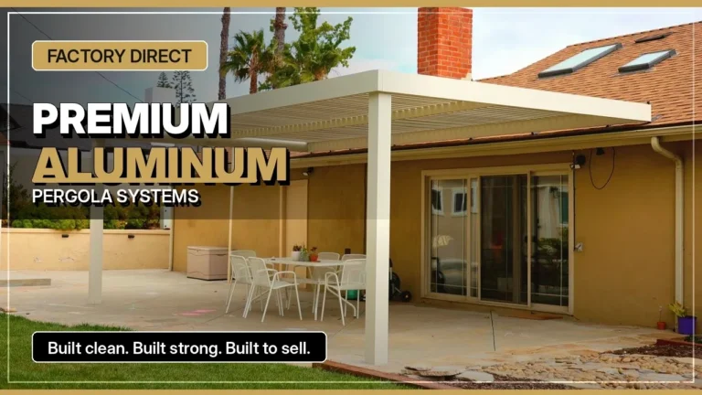 Contractors: build better pergolas with factory-direct aluminum