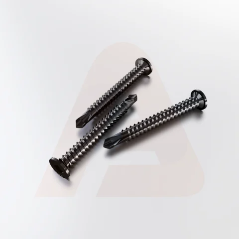 #10x1" Phillips Screws Pancake - Black